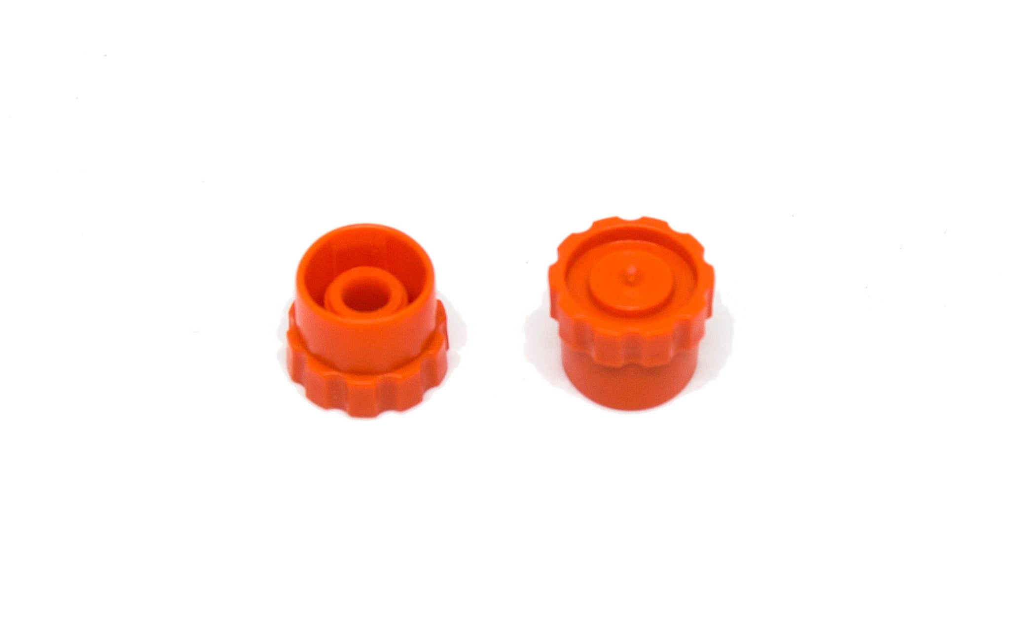 ORANGE ROUND LUER LOCK TIP CAP BOTH SIDES