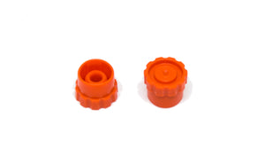 ORANGE ROUND LUER LOCK TIP CAP BOTH SIDES