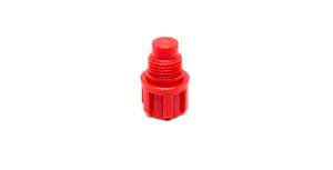 Red threaded tip cap front